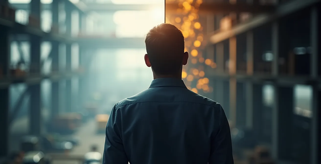 Conducteur de travaux en discussion calme avec un client sur chantier