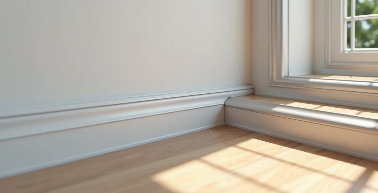 Installation de moulures électriques décoratives avec finition aluminium brossé dans un salon