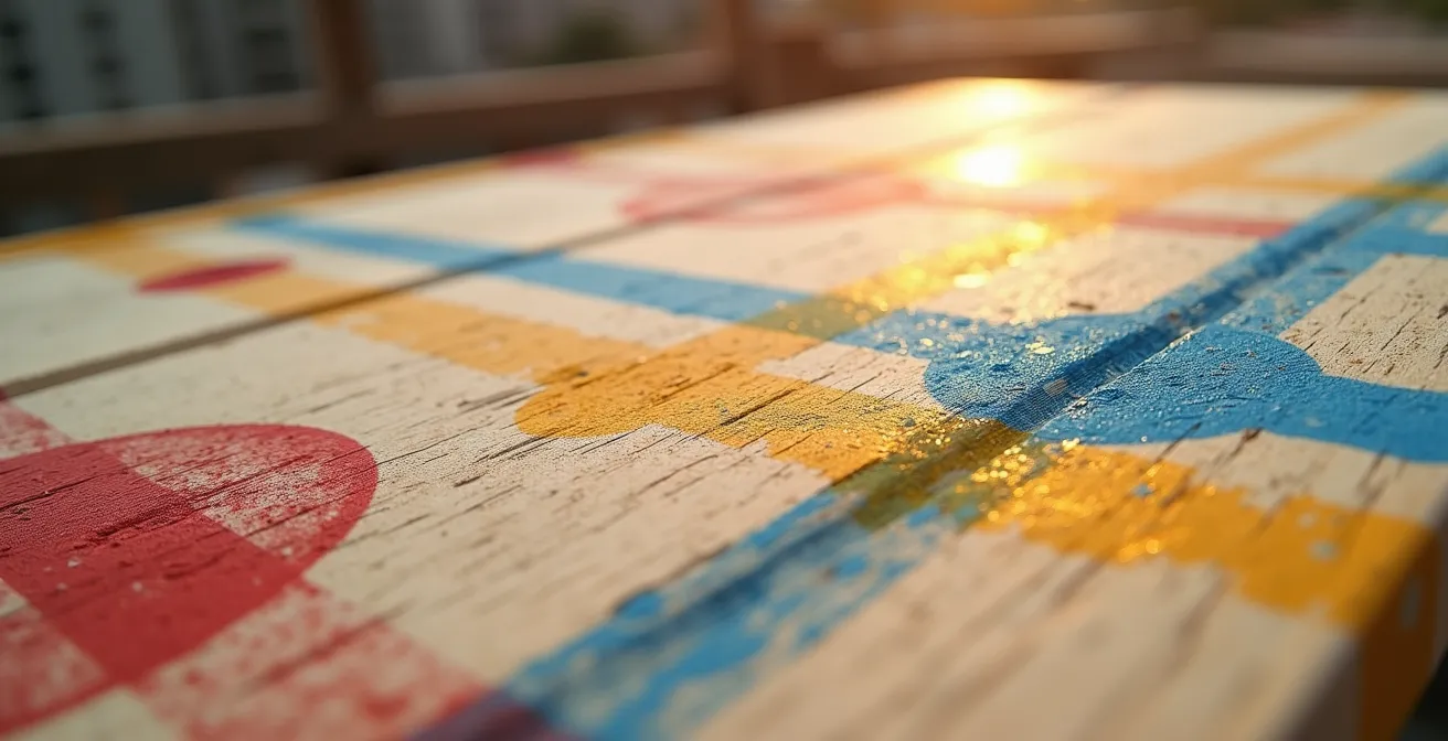 Coffrage de dalle avec marquage coloré des réservations pour les différents réseaux