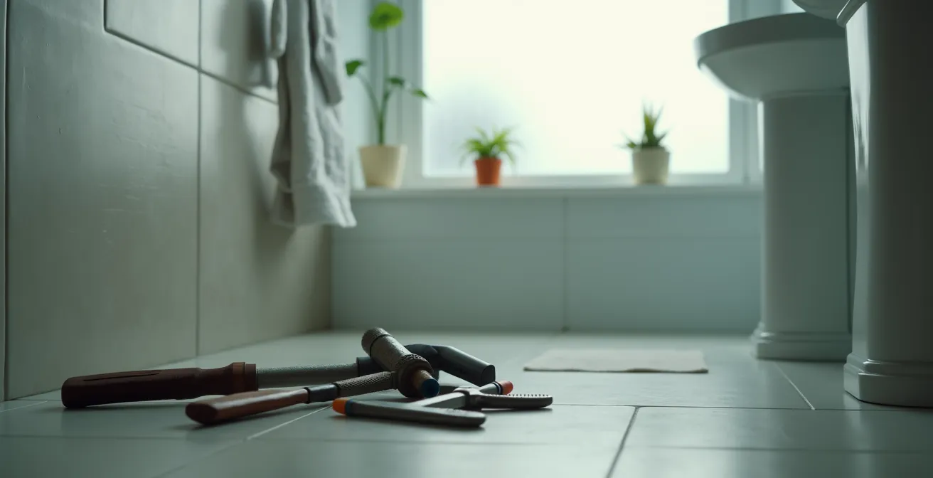 Intervention d'urgence d'un plombier un dimanche dans une salle de bain