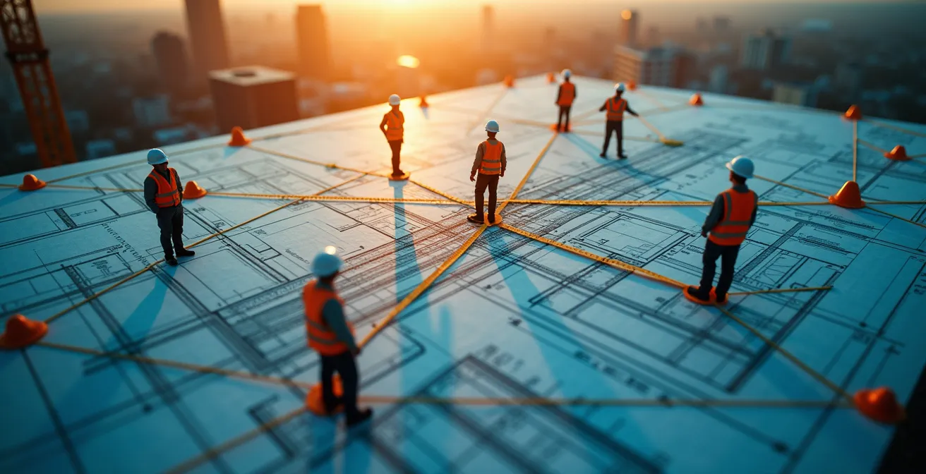 Réseau invisible d'opportunités professionnelles dans le BTP