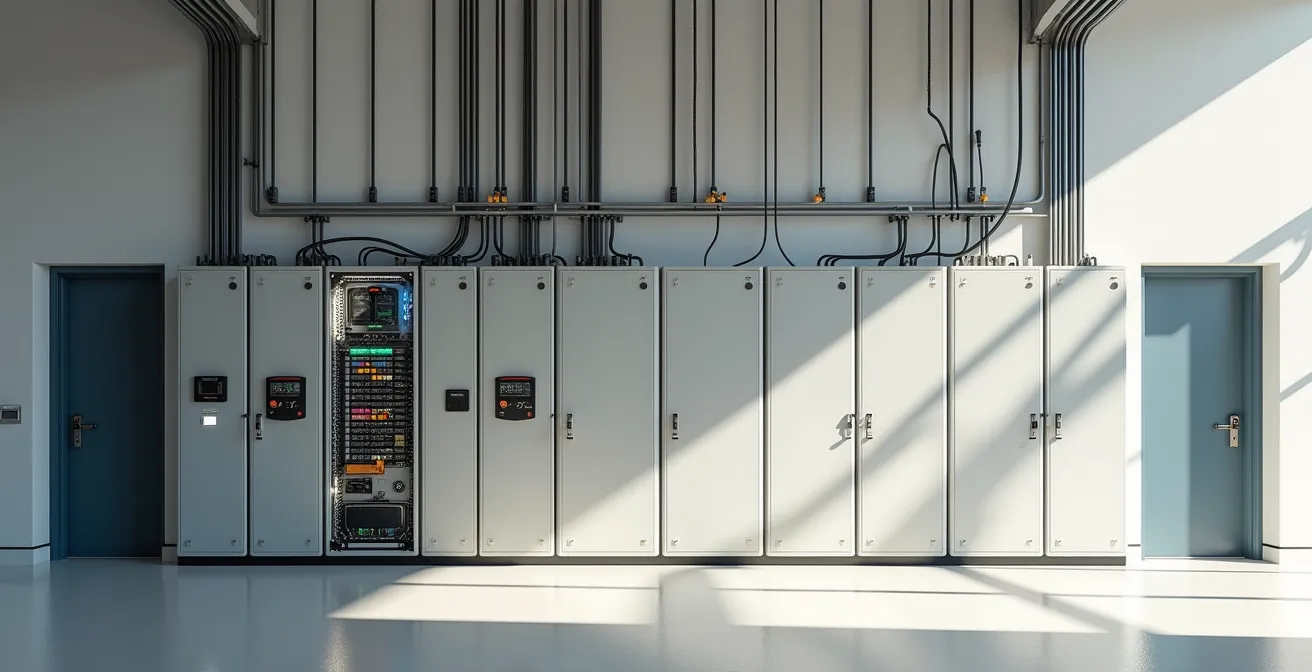 Vue d'ensemble d'un tableau électrique avec extension dédiée pour borne de recharge IRVE